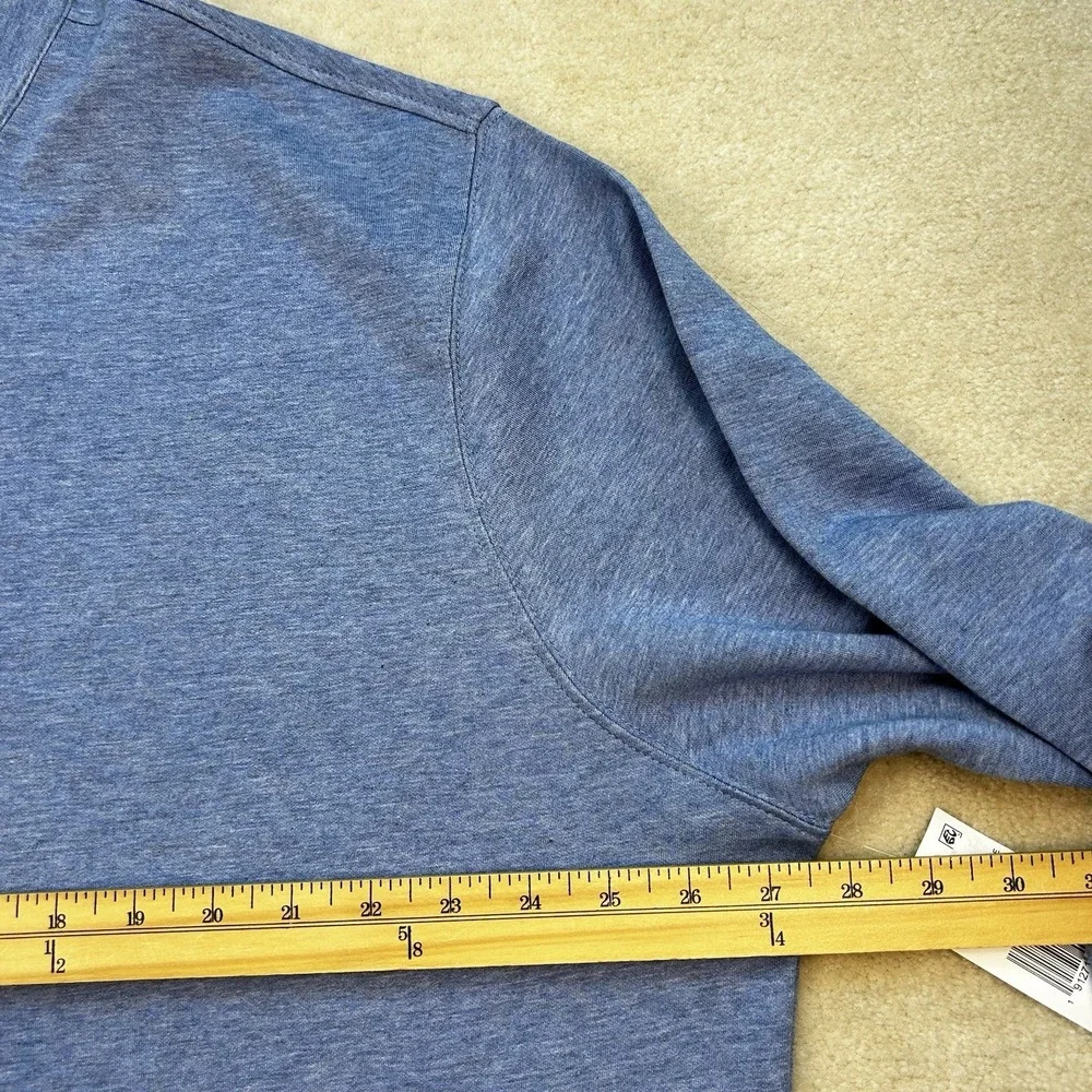 Johnnie-O Sully 1/4 Zip Pullover Sweater Men's XXL Double Knit Longsleeve Blue